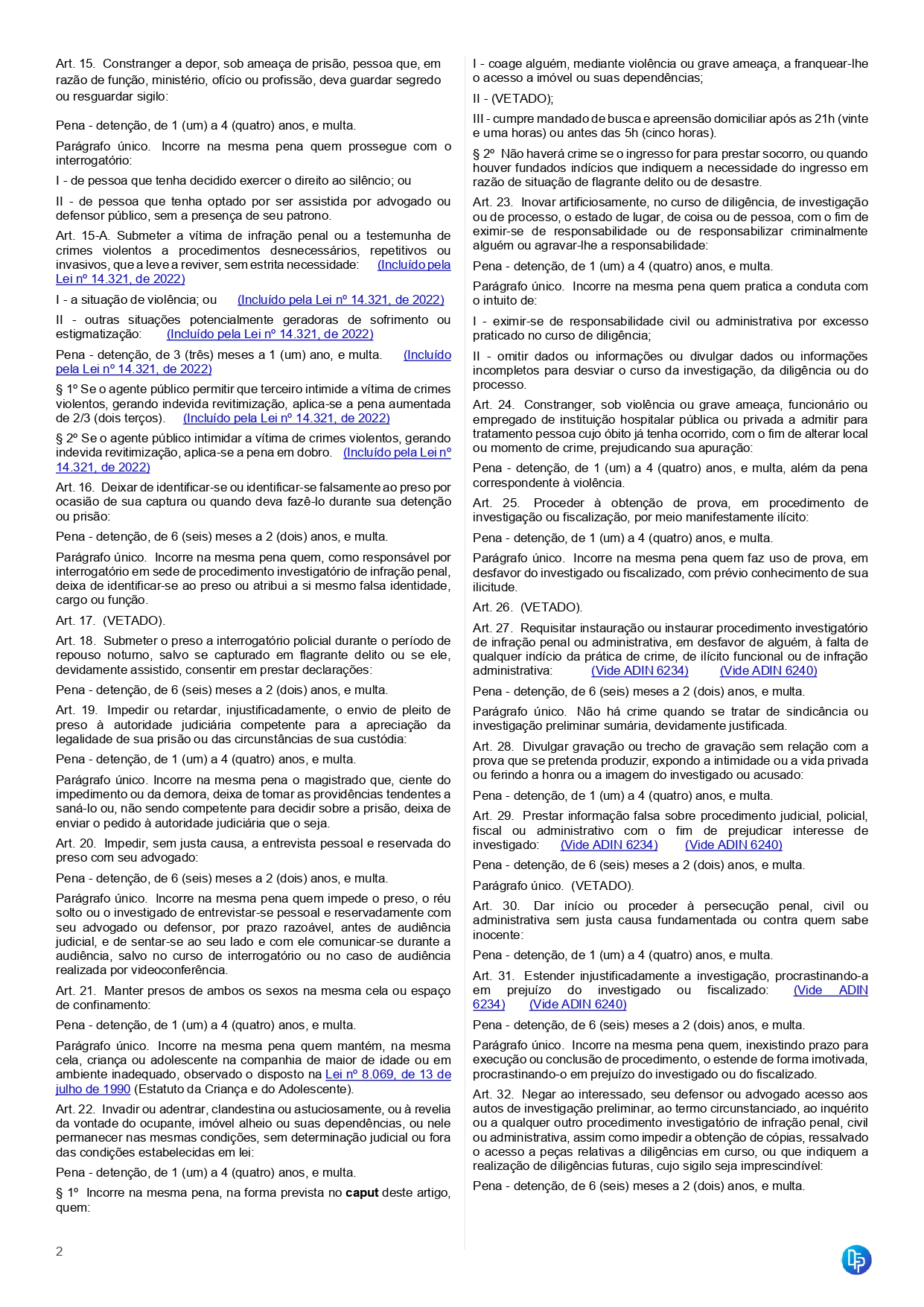 Lei 13.869/2019 - Abuso de Autoridade (Letra da Lei Atualizada em 08/2025) - Imagem 4